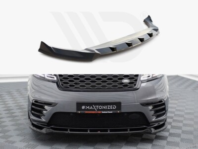 Für Range Rover Velar R-Dynamic MK1 Maxton Design Front Diffusor Glanz Schwarz ABS
