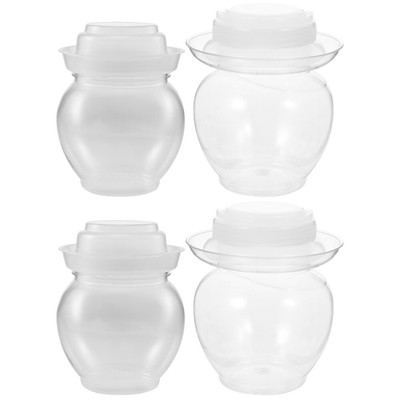  4 PCs Multifunktions-Gurkengläser täglich verwenden Gurkenbehälter transparente