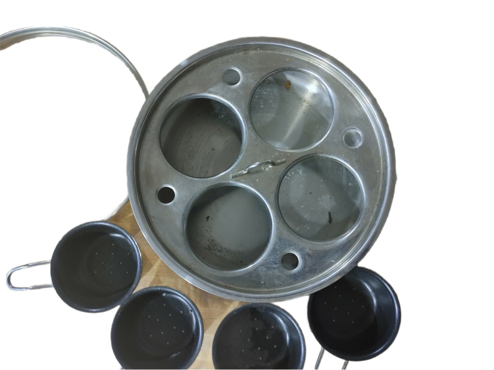 4 Egg Poacher Pan Stainless Steel Poached Cooker Induction 18/10