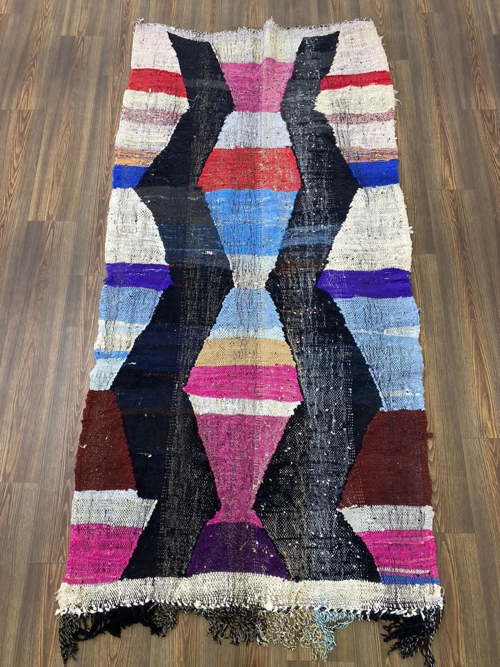 Solid Shaggy Rug ,Moroccan Runner Rug ,Vintage Entryway Rug,Nursery Rug,3x7 ft - Image 3 of 4