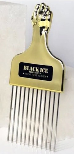 Pettine per picche Black Ice Professional Signature Series metallo a scelta manico pugno oro - Foto 2 di 3