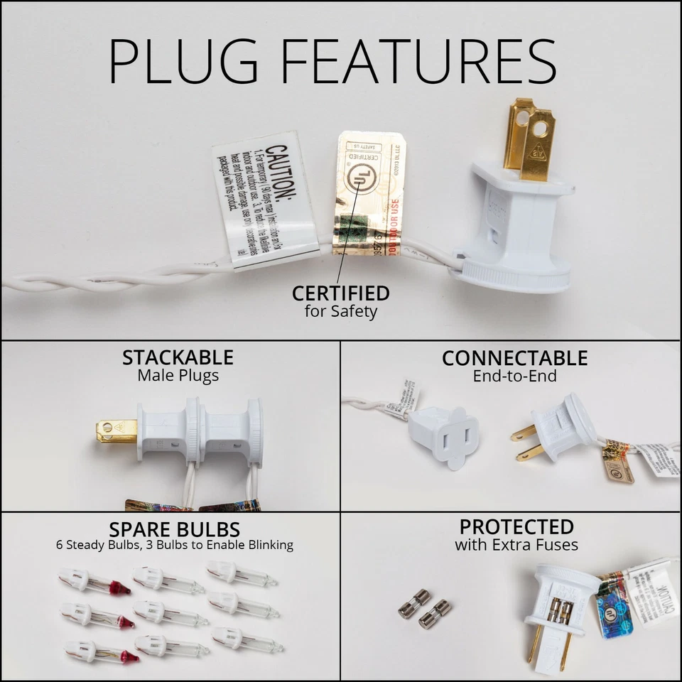 150 Icicle String Lights Indoor Outdoor Christmas Icicle Lights White Wire 8.5ft - Image 4 of 4