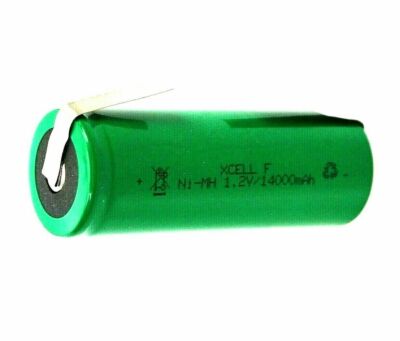 XCell Akku  F Zelle (3/2 D) Flattop Ni-MH 1,2V 14000 mAh mit Lötfahne U