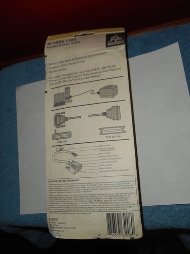 10ft IEEE PARALLEL PRINTER CABLE 1284 DB25 MALE to CENTRONICS CN36 MALE PC Nos - Picture 5 of 7