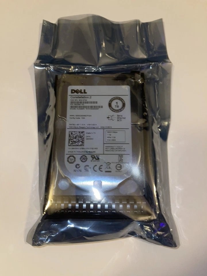 Dell 1TB 7.2K 6G 2.5" SAS Hard Drive - Image 2 of 3