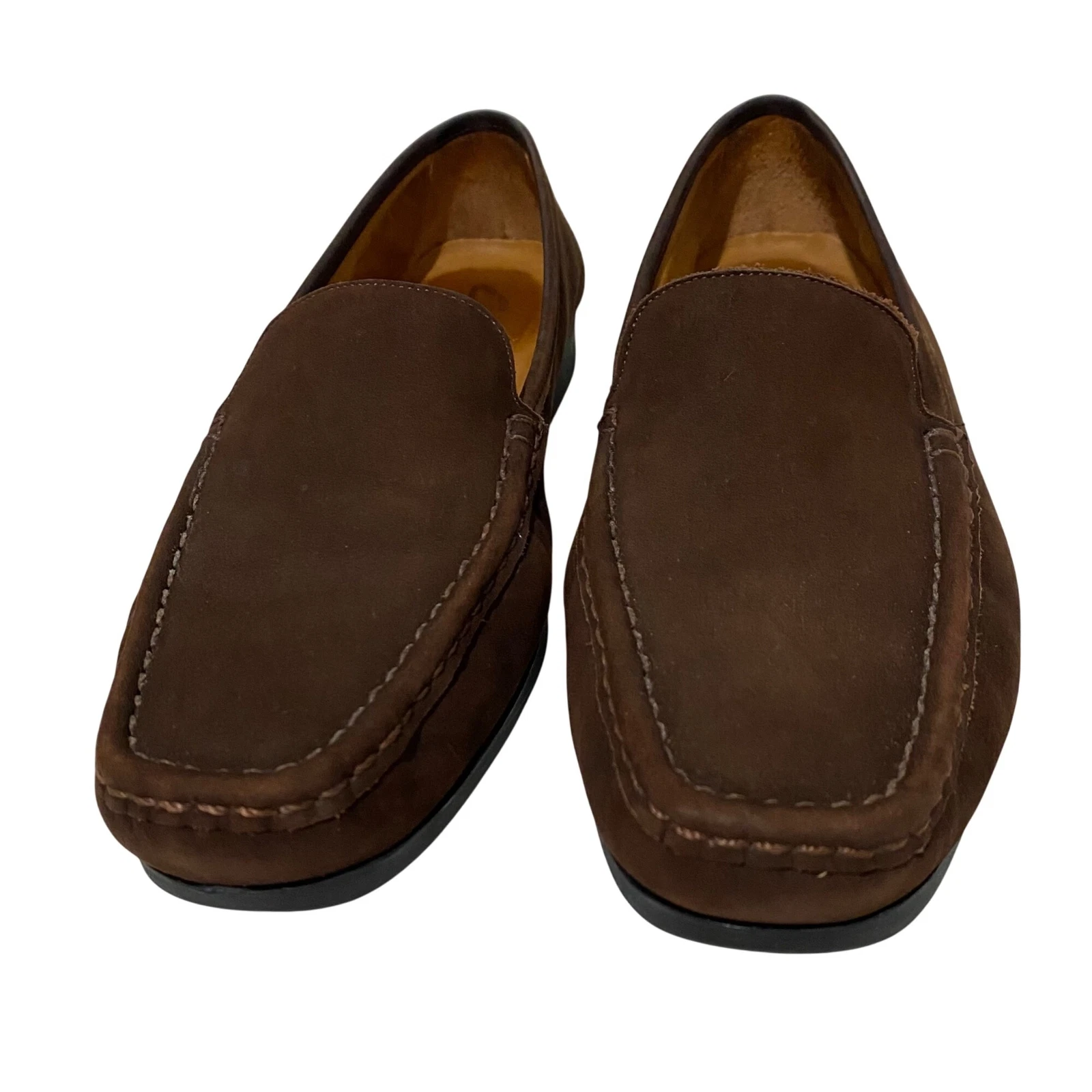 Mocassini Clarks scamosciati donna 8 5 M marrone preppy accademia abbigliamento ufficio morbidi