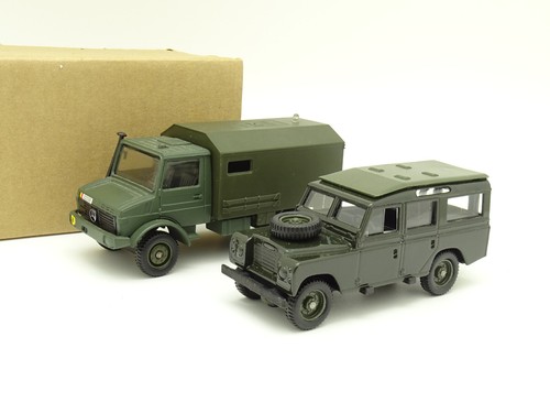 Lot Miniatures Solido Militaire - Unimog + Land Rover 109, échelle 1/50