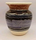 Royal Haeger Brown/Blue Ring Glaze Vase