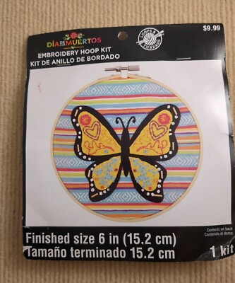 Loops & Threads Embroidery Hoop Kit Butterfly