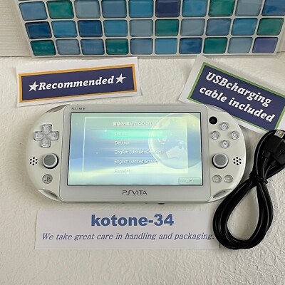 SONY PS Vita PCH-2000 White Console psvita with USB cable Japan