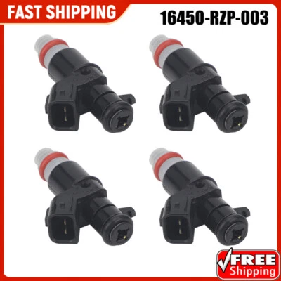 4X FUEL INJECTOR R20A R20A1 R20A2 16450-RZP-003 FOR HONDA CRV CIVIC 2.0L 07-2015 - Image 1 of 4