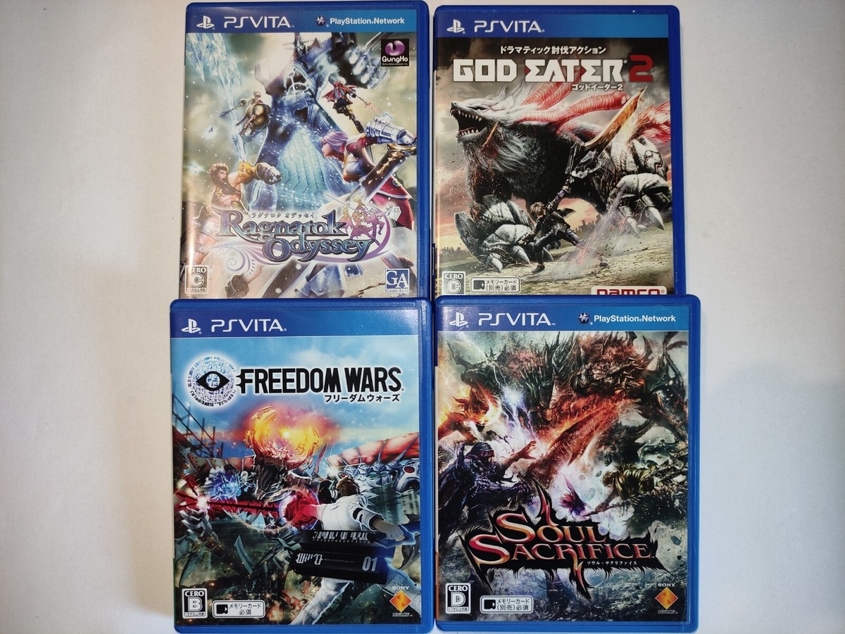 4 Japanese PS Vita Monster Hunting games God Eater Soul Sacrifice