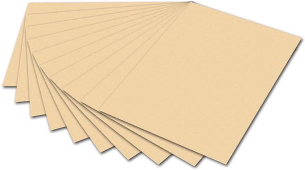Folia 6110 - Fotokarton Chamois, 50 X 70 Cm, 300 G/Qm, 10 Bogen - Zum Basteln Un-image