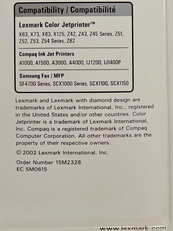 Lexmark 70/20 (12A1970/15M0120) Ink Cartridge 2-Pack GENUINE NEW - Image 4 of 4