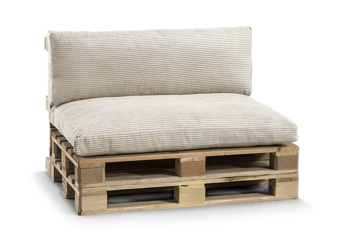 Cuscini Per Pallet Da Esterno 2 Pezzi (120x80 + 120x50 Cm) – Imbottiti E Lavabili In Marrone