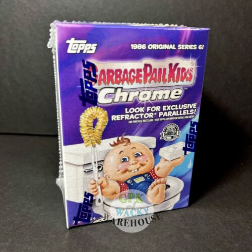2023 GARBAGE PAIL KIDS CHROME 6 (1) BLASTER BOX 6 PACKS W ATOMIC REFRACTORS GOLD - Picture 1 of 3