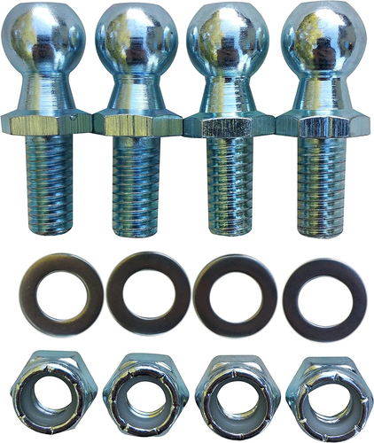 (4 Stück) 13 mm Kugelbolzen mit Hardware - 5/16-18 Gewinde x 5/8 Zoll langer Schaft... - Bild 3 von 12