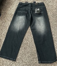 Vintage Y2K Solo Semore Jeans Dark Blue Denim Straight Leg Baggy Deadstock 40x43