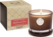 Aquiesse Natural Soy Candle MANDARIN TEA - 45 Hrs Burn Time - USA Made - 5 oz