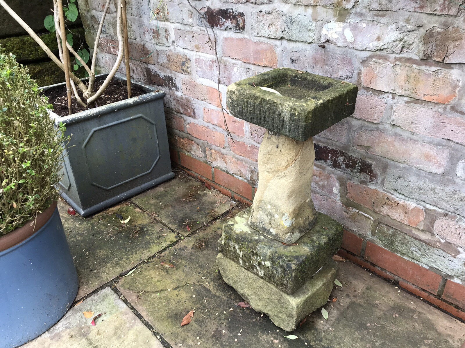 stone bird bath eBay