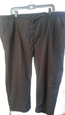 Stooker Women EU48/50 Drawstring Wide Leg Bermuda Outdoor Black Pants Pre-owned