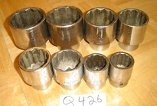 NAPA TOOLS 8 PIECE 3/4 DRIVE SAE. SHORT CHROME SOCKETS UP TO 2-1/4