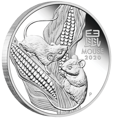 2020 Australia PROOF Lunar Year of the Mouse 1/2 oz Silver 50c