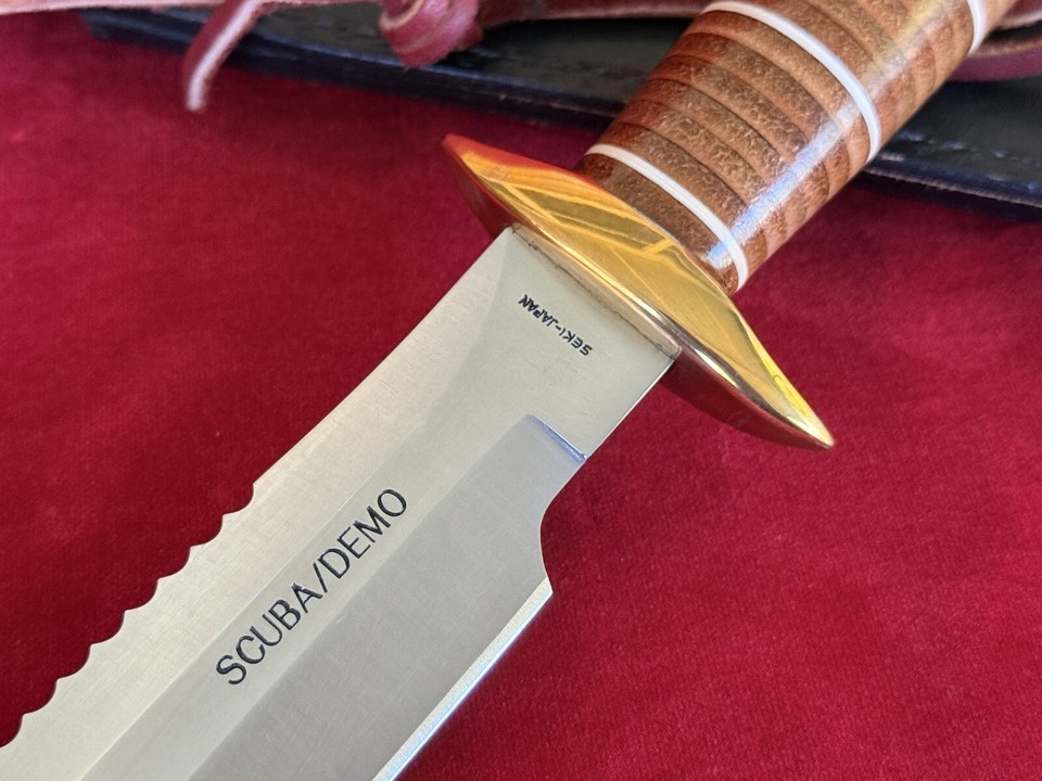 SOG Scuba/Demo Knife Seki Japan W/ Sheath eBay