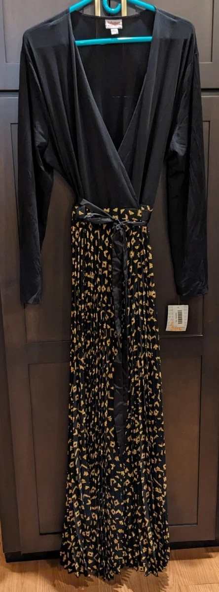 lularoe gold dress Noelle Faux Wrap Dress – lularoe main image 1