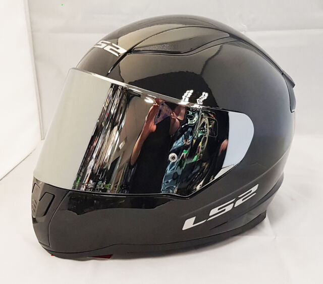 LS2 FF353 RAPID FULL FACE MOTORCYCLE HELMET GLOSS BLACK WITH CHROME