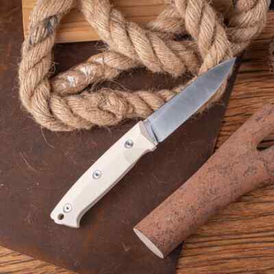 Real Steel Black Thorn Fixed Knife 4.63'' Bohler K110 Steel Blade G10 Handle