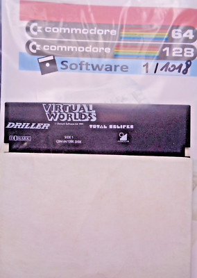 COMMODORE 64/128 -- DRILLER, TOTAL ECLIPSE, CASTLE MASTER, THE CRYPT (DM - DISK)