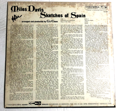 Miles Spain Sketches Davis Of - | eBay of for sale Columbia – LP