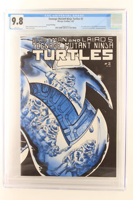 TEENAGE MUTANT NINJA TURTLES #2 (1985) CGC GRADE 9.8 - 2nd PRINTING White Pages