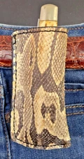 Old Timer Case Ball Python Skin Sheath Boker Trapper Custom Knife Sheath New