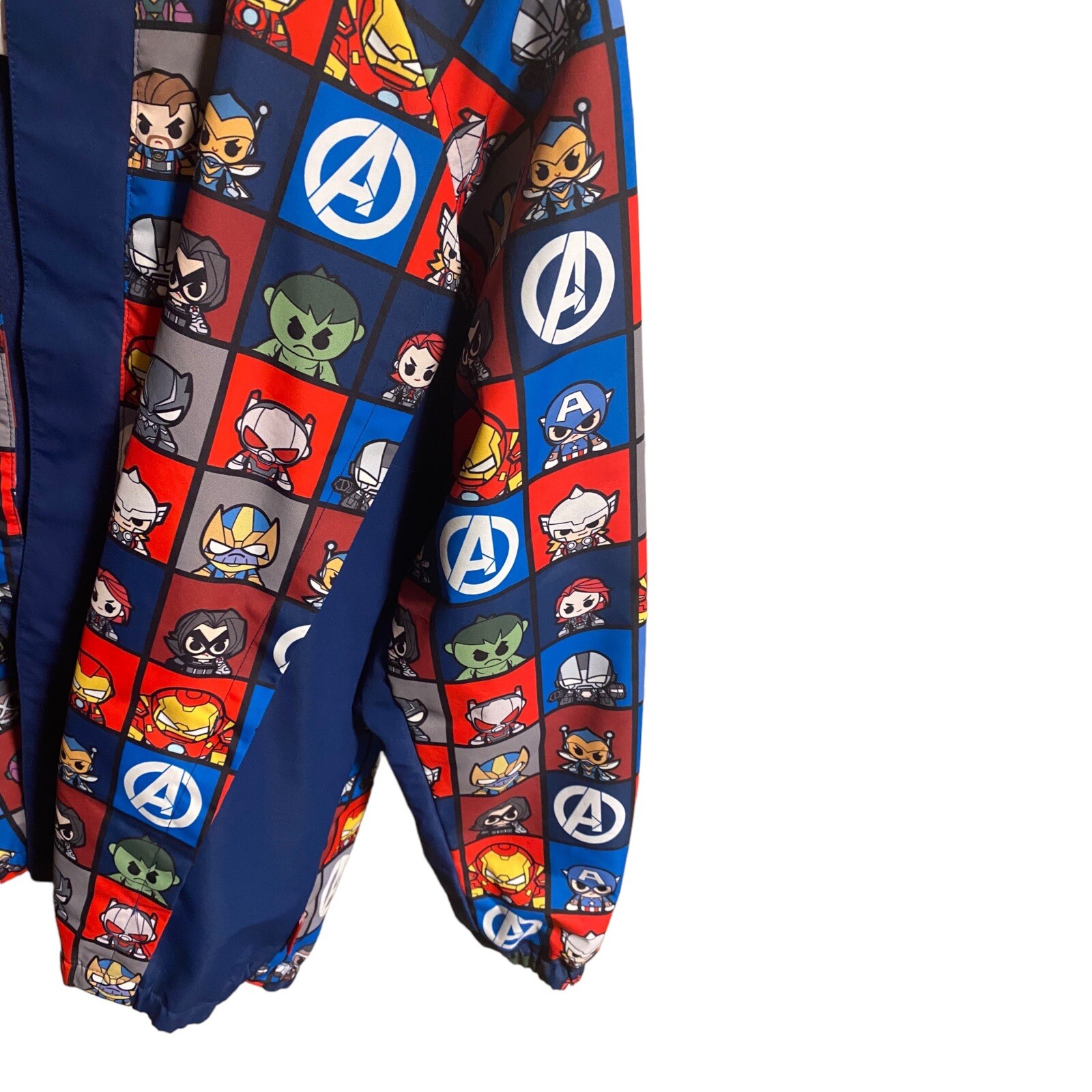 RARE Disney Store Marvel Avengers Packable Raincoat 9/10 Jacket Coat Backpack image 9