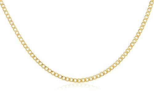 14K Gold 2MM Cuban Curb Link Chain 