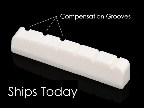 GeetarGizmos COMPENSATED BONE Slotted Nut handmade for GIBSON Guitars