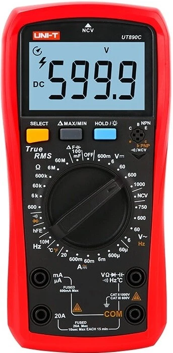 UT890C Digital Multimeter Strommessgerät AC/DC V Ω HZ temperatur AUTO RANGE NCV - Bild 3 von 4