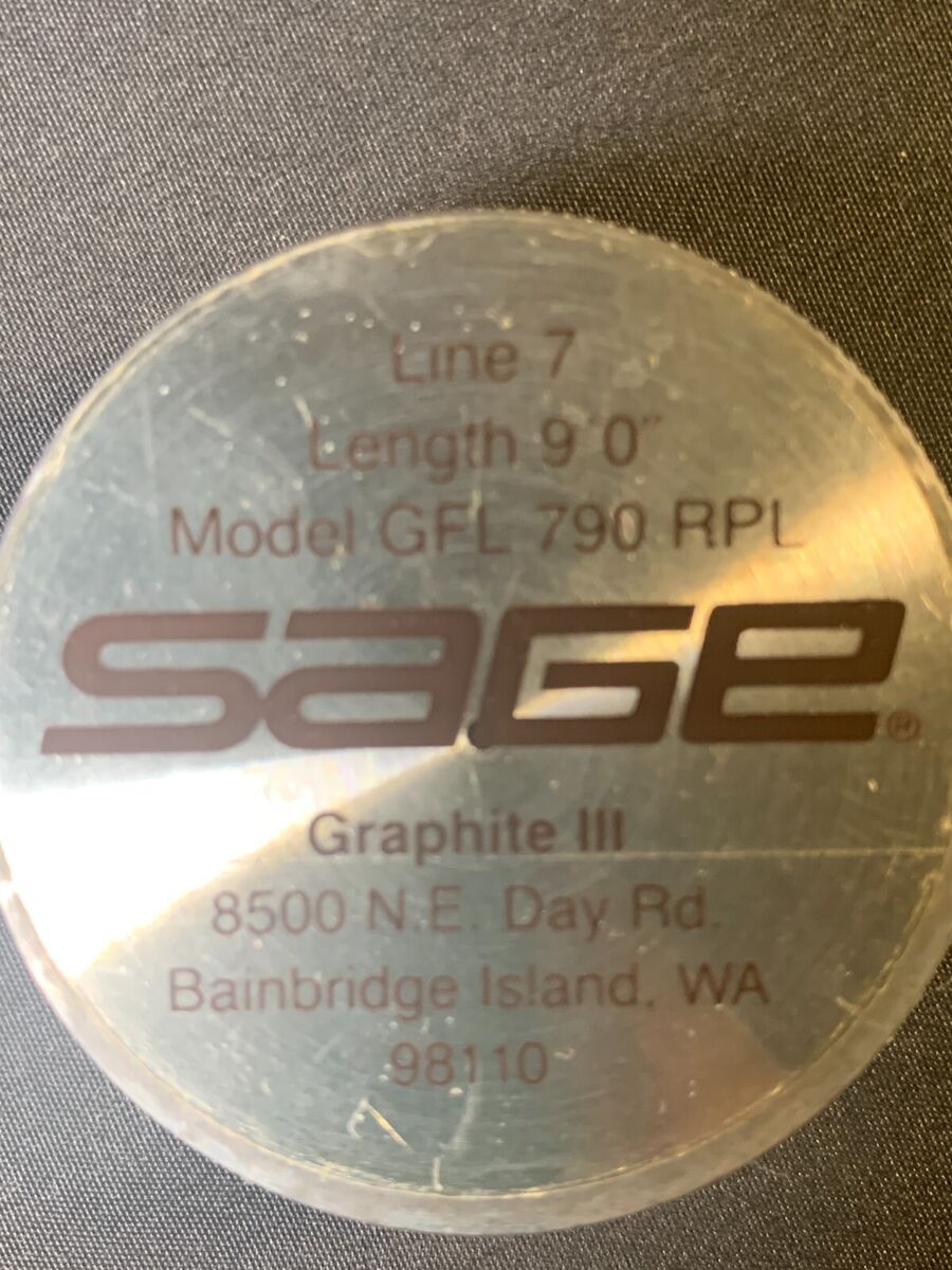 SAGE Model GFL 790 RPL 9ft 7wt 2pc Graphite3 Vintage SAGE Model GFL 790 RPL 9ft 7wt 2pc Graphite3 Vintage