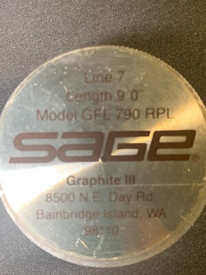 SAGE Model GFL 790 RPL 9ft 7wt 2pc Graphite3 Vintage Beautiful