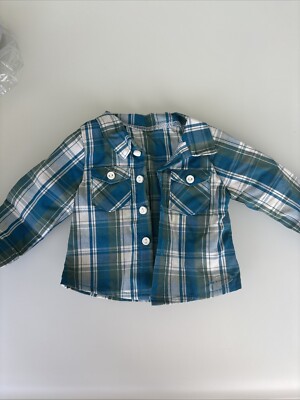 American Girl  Logan - Plaid Button Down Shirt From Meet Outfit Free Ship WYB4