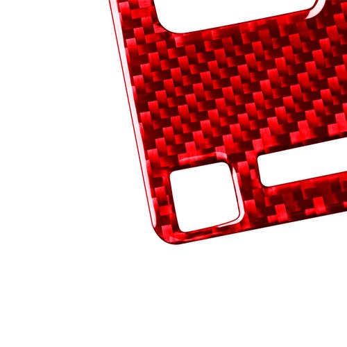 Cubierta de panel de cambio de marchas de consola de fibra de carbono roja para Toyota Tundra 2014-2018 - Imagen 6 de 13