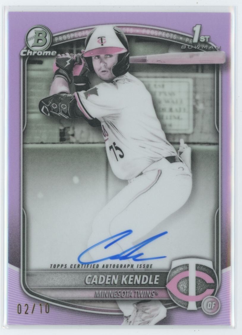 2025 Bowman Baseball Chrome Pearl 1st Bowman Auto Caden Kendle #CPACKE /10