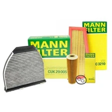 Mann Oil Air Carbon Cabin Filter Service Kit For Mercedes W204 C250 1.8 L4 Turbo