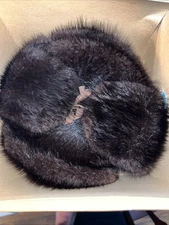 Vintage Ushanka Hat USSR Muskrat Hat 22” Circumference With Box!