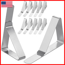 Clipra Tablecloth Clips Usa - 12 Pack Stainless Steel Rust Proof Table