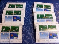N°821 Lot de 6 blocs de YUGOSLAVIE obliteres