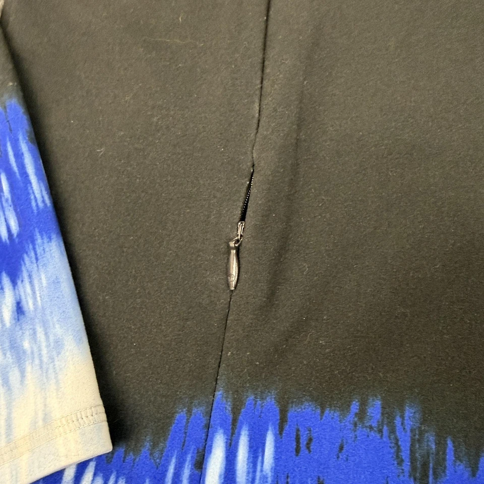 T By Talbots Pullover Womens 1X Black Blue Quarter Zip UPF 50 Sun Shirt - Image 2 of 4