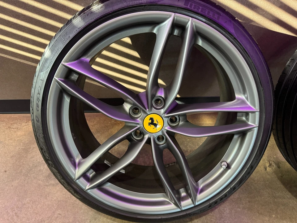2015-2019 FERRARI 488 GTB SPIDER 20" WHEELS RIMS TIRES SET (4) OEM 20X11 20X9 - Image 4 of 4